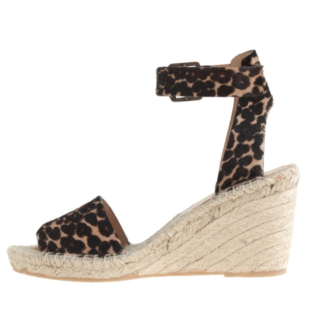J. Crew Corisca Animal Leopard Espadrille Wedges - Picture 1 of 11